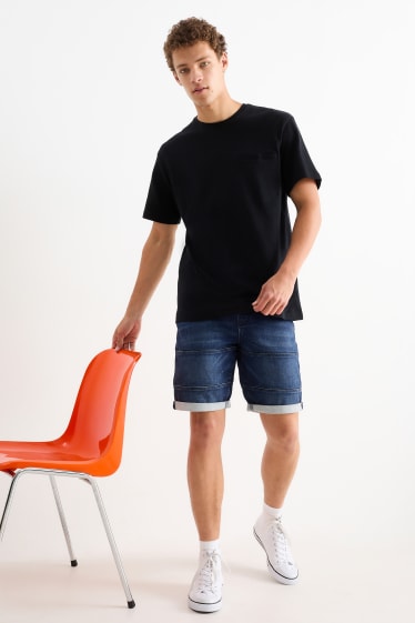 Hommes - Bermudas en jean - Flex jog denim - LYCRA® - jean bleu foncé