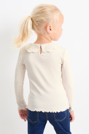 Bambine - Maglia a maniche lunghe - crema