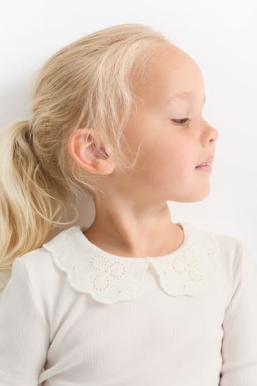 Bambine - Maglia a maniche lunghe - crema
