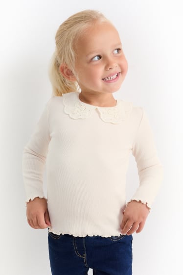 Bambine - Maglia a maniche lunghe - crema