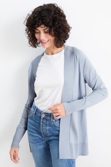 Damen - Strickjacke - hellblau