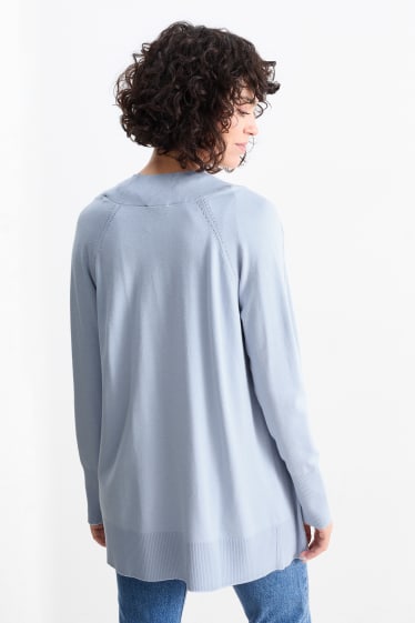 Damen - Strickjacke - hellblau