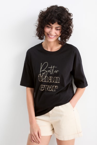 Damen - T-Shirt - schwarz