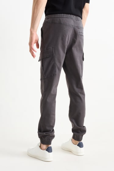Pánské - Cargo kalhoty - tapered fit - LYCRA® - tmavošedá