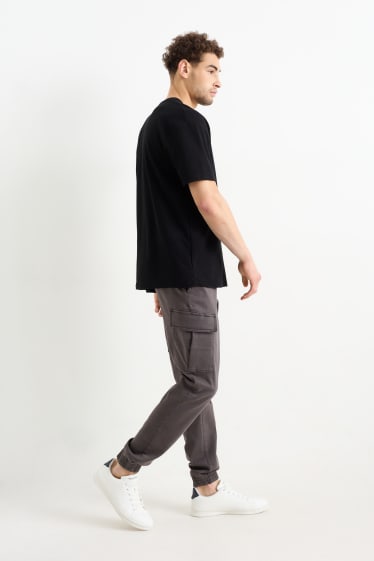 Pánské - Cargo kalhoty - tapered fit - LYCRA® - tmavošedá