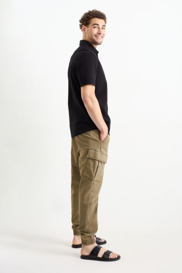 Hommes - Pantalon cargo - tapered fit - LYCRA® - kaki