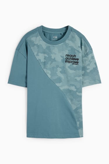 Kinder Jungen - Kurzarmshirt - petrol