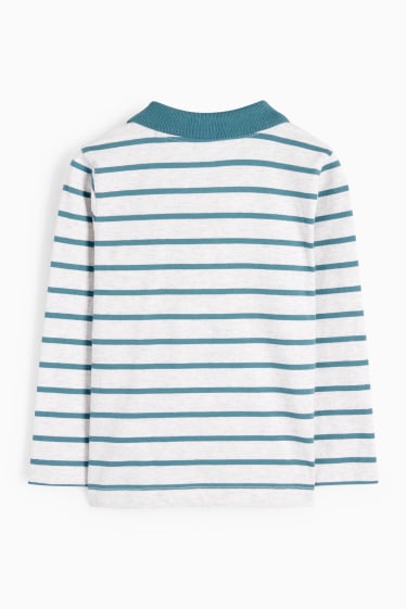 Bambini - Tigre - polo - a righe - grigio chiaro melange