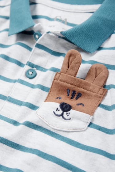 Bambini - Tigre - polo - a righe - grigio chiaro melange