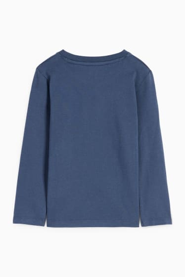 Kinder Jungen - Waschbär-Skater - Langarmshirt - dunkelblau