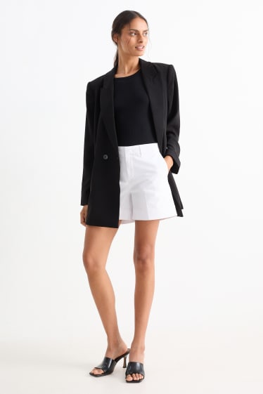 Dámské - Šortky - mid waist - bílá