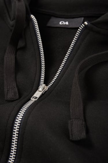 Men - Zip-through hoodie - black