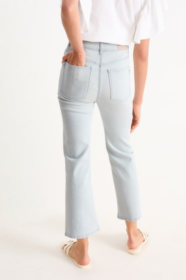 Women - Flared jeans - high waist - denim-light blue
