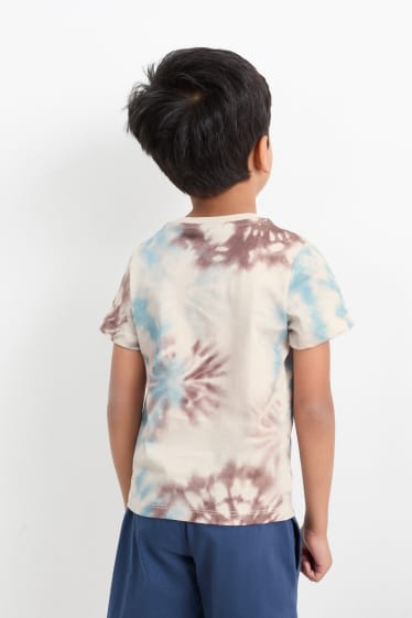 Children Boys - Short sleeve T-shirt - patterned - beige