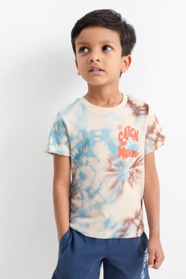 Children Boys - Short sleeve T-shirt - patterned - beige
