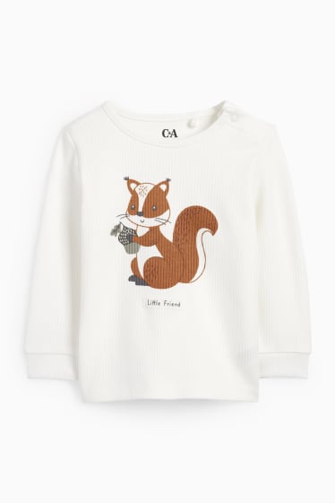 Bébés garçons - Écureuil - pyjama bébé - 2 pièces - blanc crème