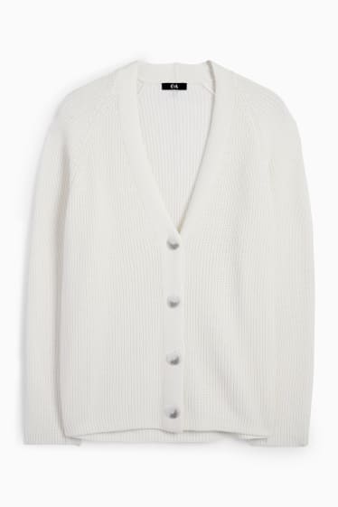 Damen - Strickjacke - cremeweiß