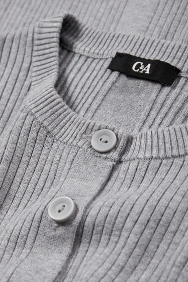 Damen - Strickjacke - grau