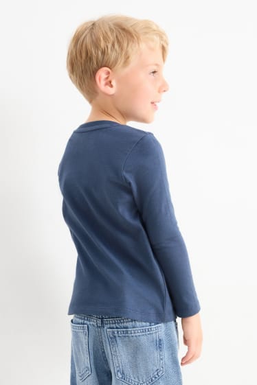 Kinder Jungen - Waschbär-Skater - Langarmshirt - dunkelblau