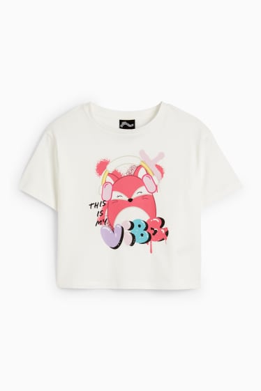 Kinder Mädchen - Squishmallows - Kurzarmshirt - cremeweiss
