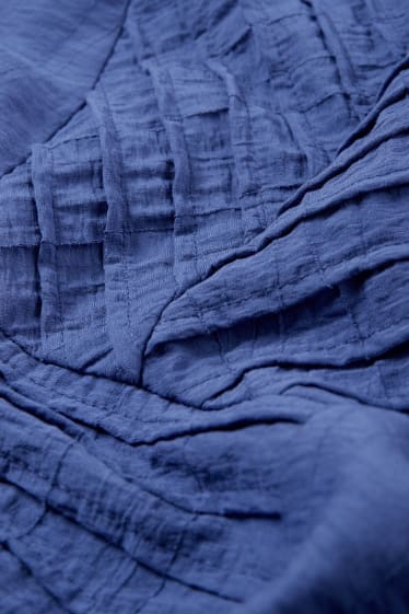 Damen - Bluse mit Knotendetail - blau