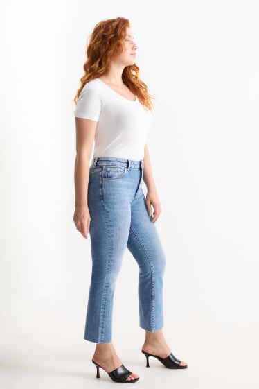 Damen - Bootcut Jeans - High Waist - helljeansblau