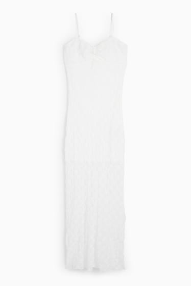 Damen - Spitzenkleid - weiß