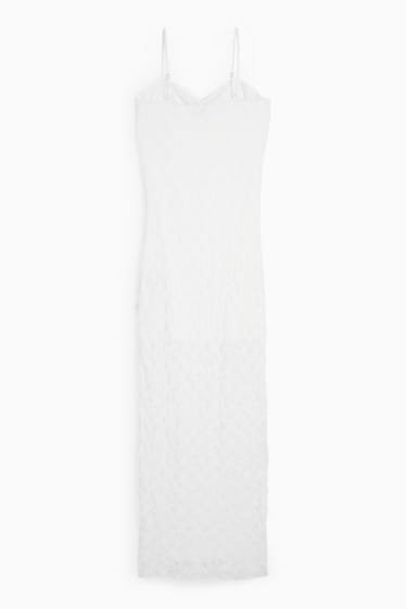 Damen - Spitzenkleid - weiß