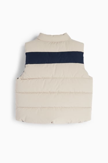 Baby Jungen - Fuchs - Baby-Wende-Steppweste - wasserabweisend - beige / blau