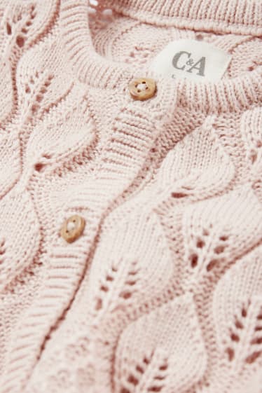 Baby Girls - Baby cardigan - textured - pale pink