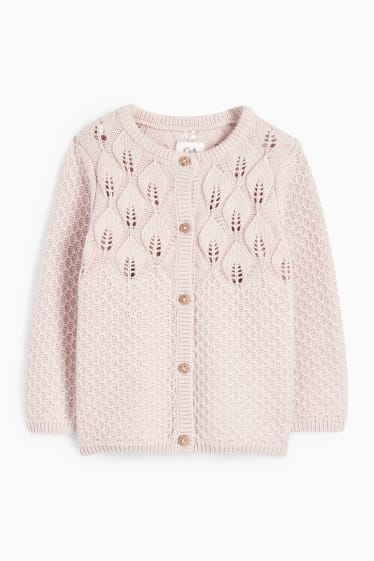 Baby Girls - Baby cardigan - textured - pale pink
