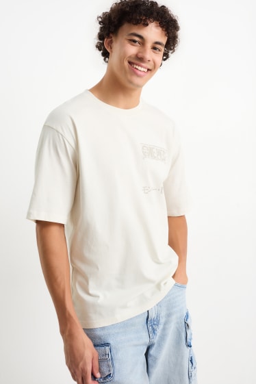 Men - T-shirt - One Piece - cremewhite