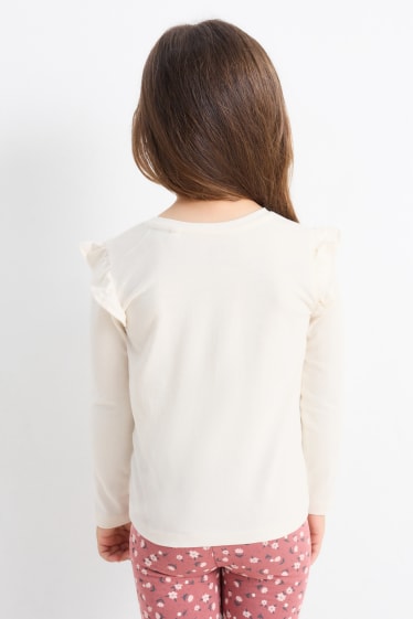 Kinder Mädchen - Multipack 3er - Herbst - Langarmshirt - rosa