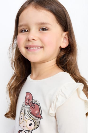 Kinder Mädchen - Multipack 3er - Herbst - Langarmshirt - rosa