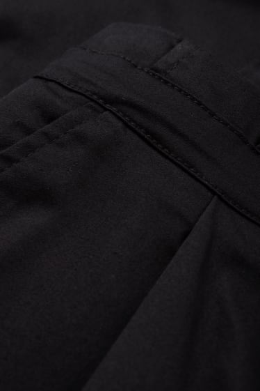 Damen - Stoffhose - High Waist - Wide Leg - schwarz