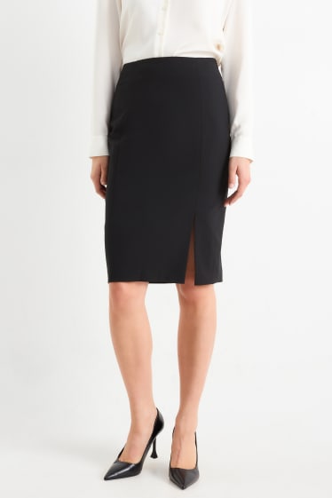 Femmes - Jupe crayon - extensible - Mix & Match - noir