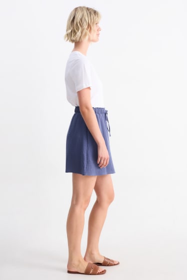 Dames - Rok van mousseline - donkerblauw