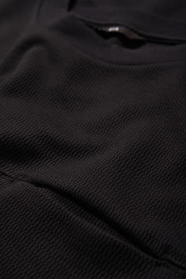 Heren - Longsleeve - met structuur - zwart