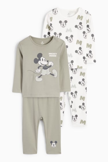 Bébés garçons - Lot de 2 - Mickey Mouse - pyjamas bébé - 4 pièces - vert