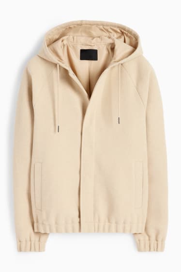 Uomo - Giacca con cappuccio - beige