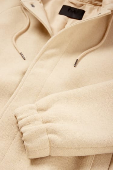 Uomo - Giacca con cappuccio - beige