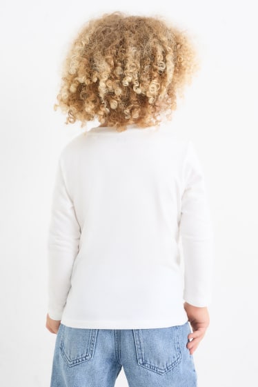 Enfants garçons - Lot de 2 - hauts à manches longues - blanc