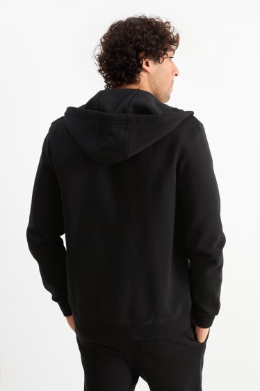 Men - Zip-through hoodie - black
