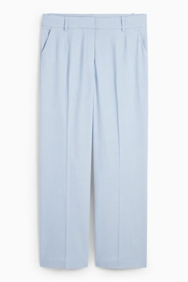 Dona - Pantalons formals - mid waist - wide leg - Mix & Match - blau clar