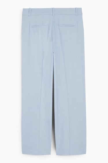 Dona - Pantalons formals - mid waist - wide leg - Mix & Match - blau clar