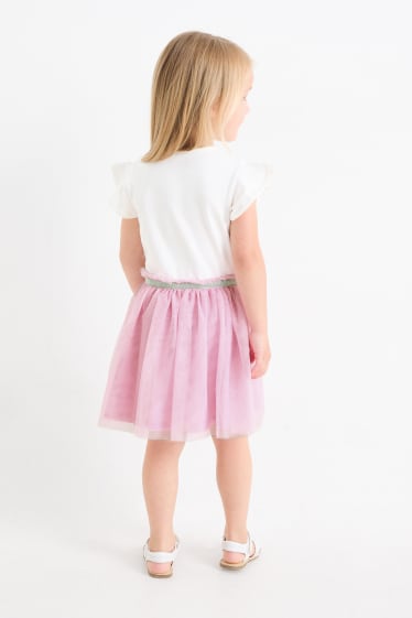 Enfants filles - Barbie - robe - blanc