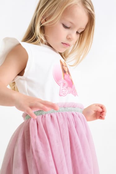 Enfants filles - Barbie - robe - blanc