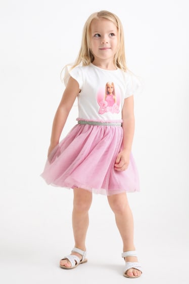 Enfants filles - Barbie - robe - blanc