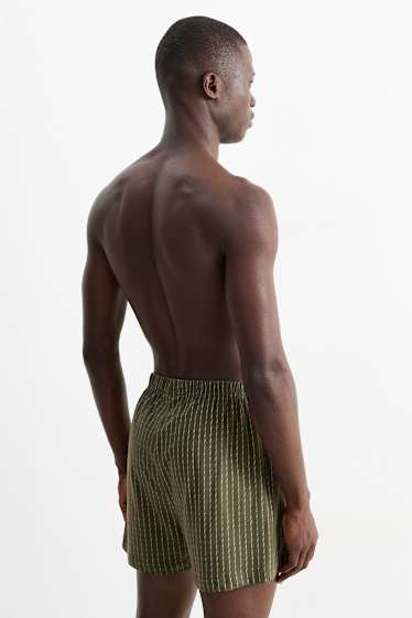 Herren - Multipack 2er - Boxershorts - Jersey - dunkelgrün