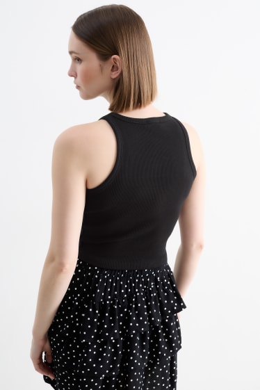 Dona - Top crop - negre